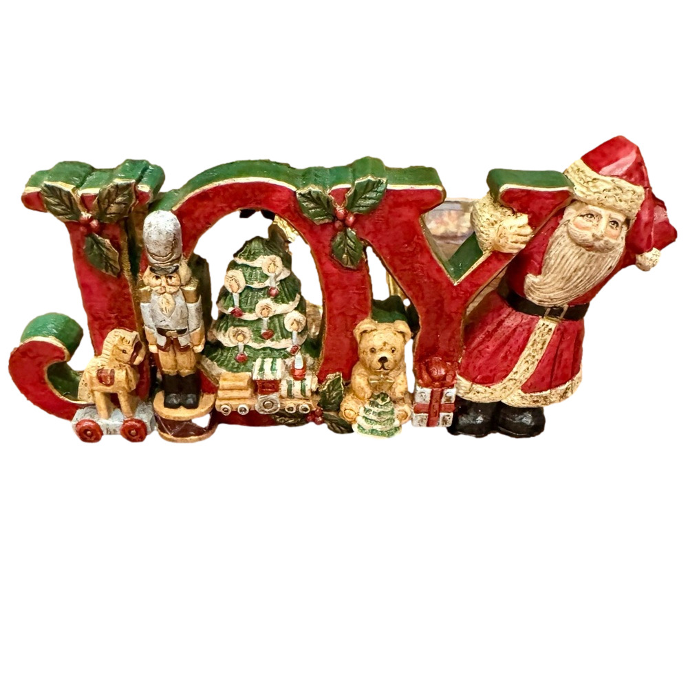 Kurt S. Adler JOY Vintage resin holiday figure.